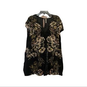 Free people velvet burned out floral dress